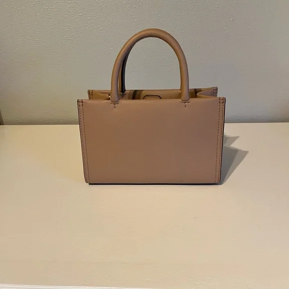 Tory Burch Tan Mini Bag with Structured Shape and Top Handle - Picture 4 of 9